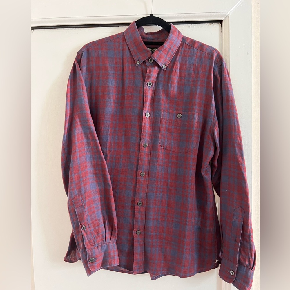 Todd Snyder linen blend button down shirt - Large